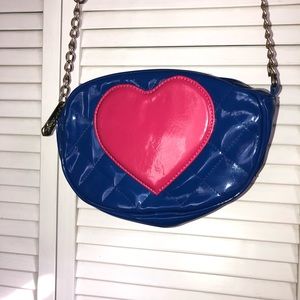 Betsey Johnson Quilted  Crossbody Bag With Heart